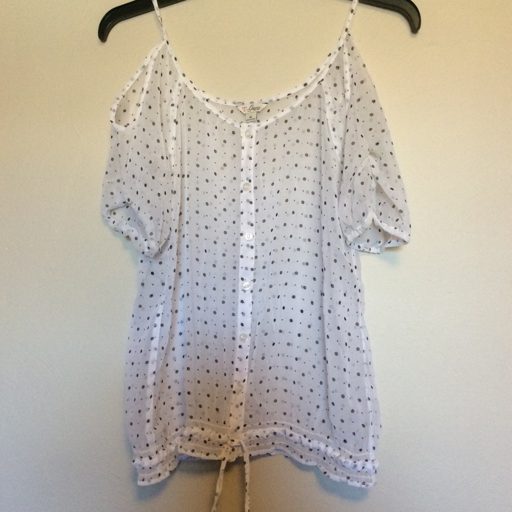 Guess off the shoulder shirt